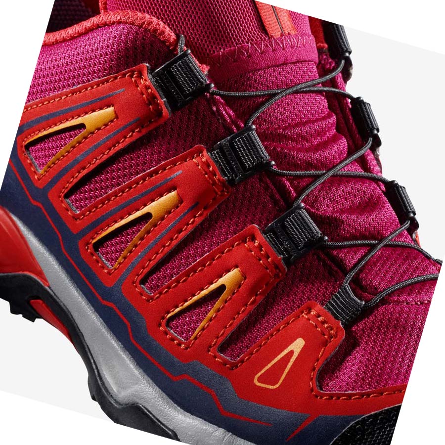 Salomon X-ULTRA MID GORE-TEX Çocuk Yürüyüş Ayakkabısı Kırmızı | TR 2035VRW